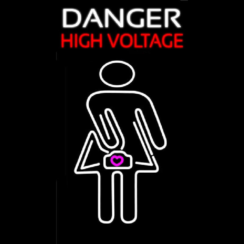 Danger High Voltage Neonskylt
