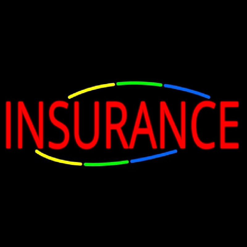 Deco Style Multi Colored Insurance Neonskylt