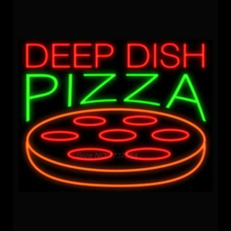 Deep Dish Pizza Neonskylt