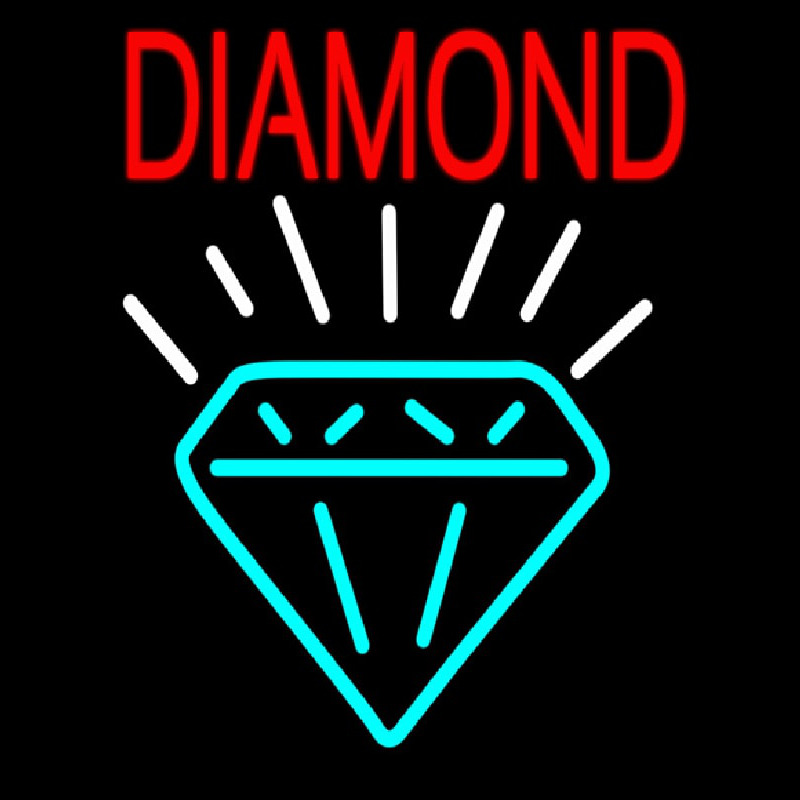 Diamond With Logo Neonskylt