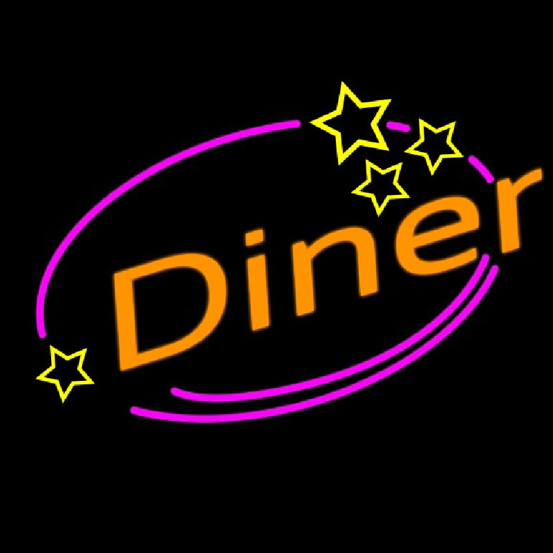 Diner With Star Neonskylt