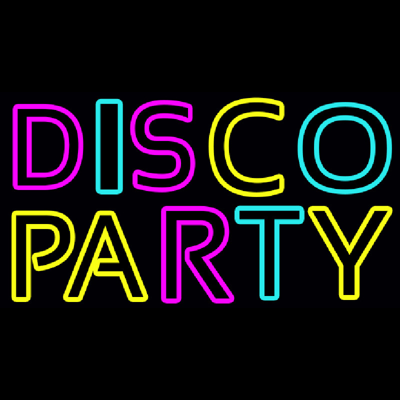 Disco Party 3 Neonskylt