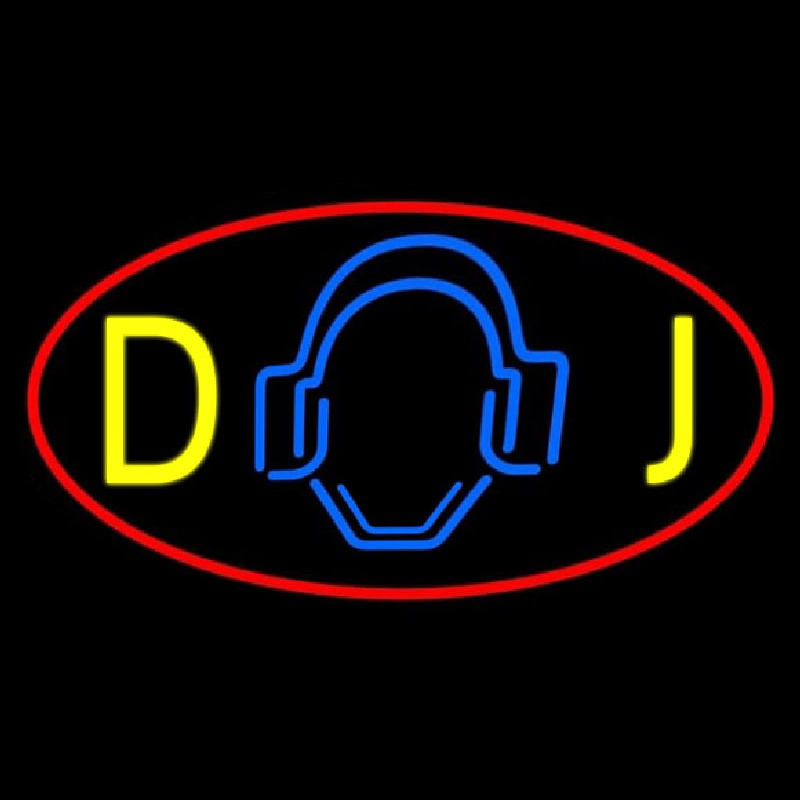 Dj Logo 5 Neonskylt