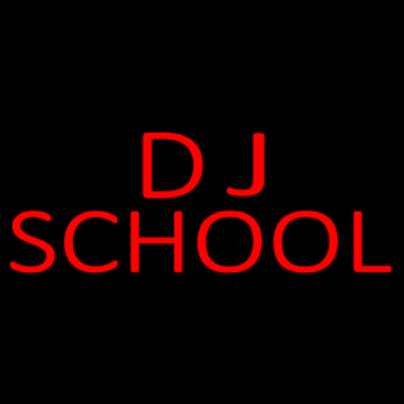 Dj School 1 Neonskylt