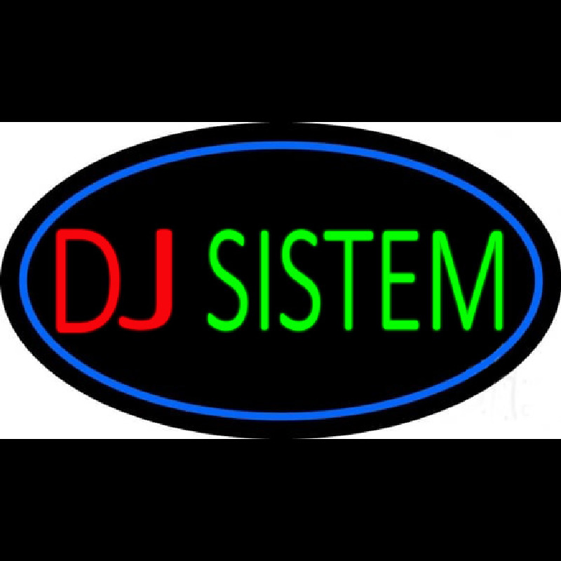 Dj System Block 2 Neonskylt