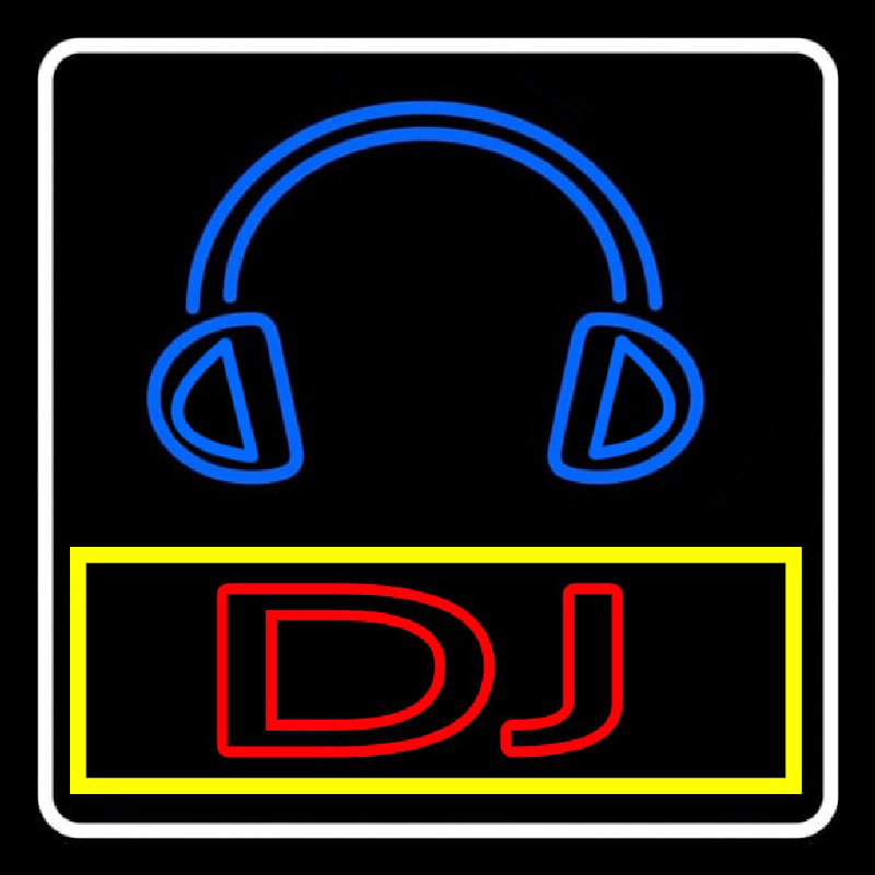 Dj With Logo Neonskylt