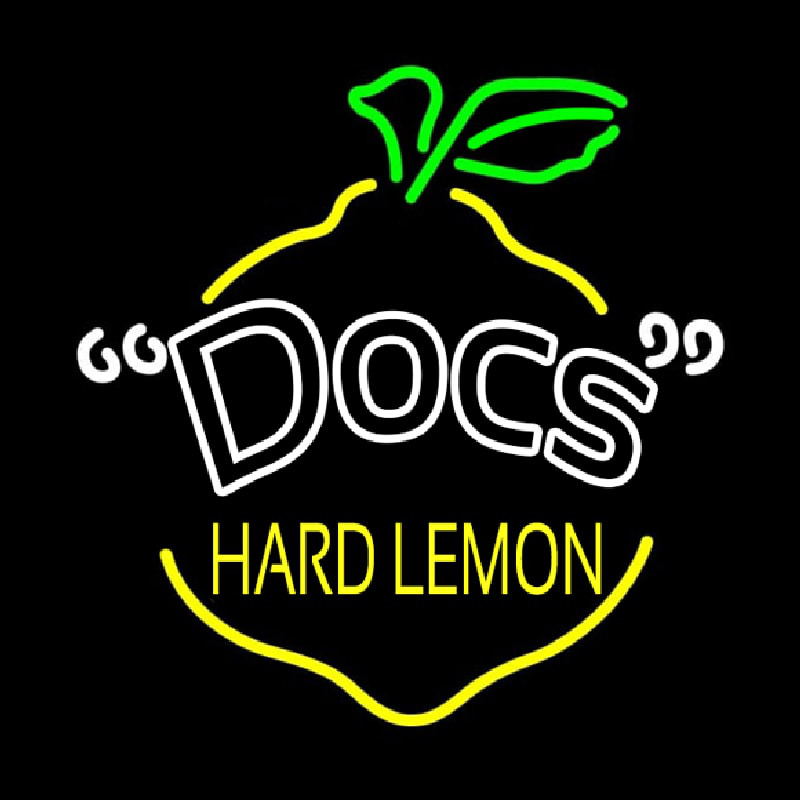 Docs Hard Lemon Neonskylt