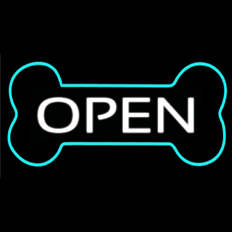 Dog Bone Open 2 Neonskylt