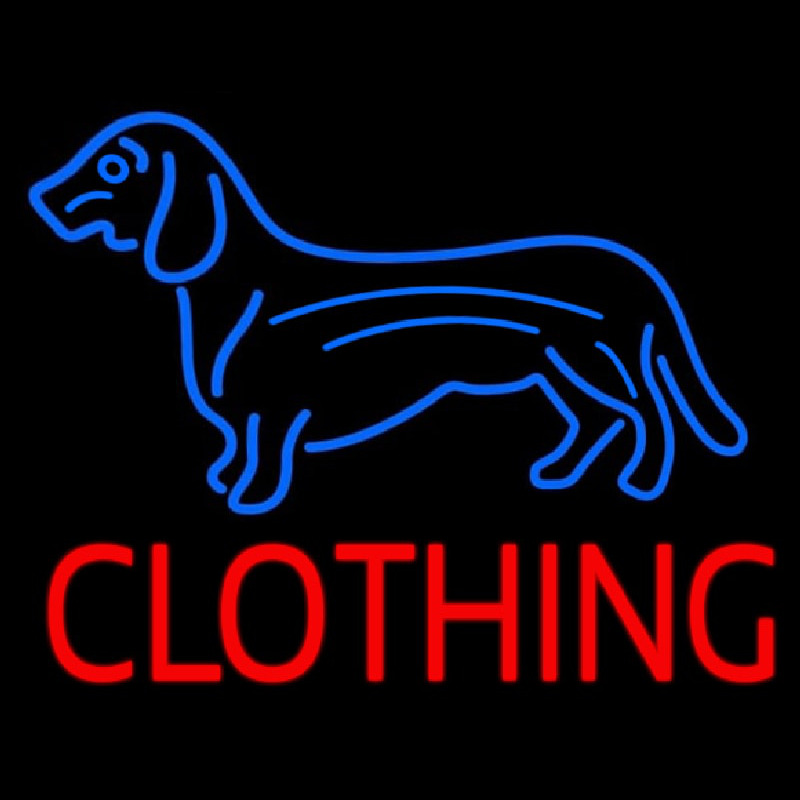 Dog Clothing Neonskylt
