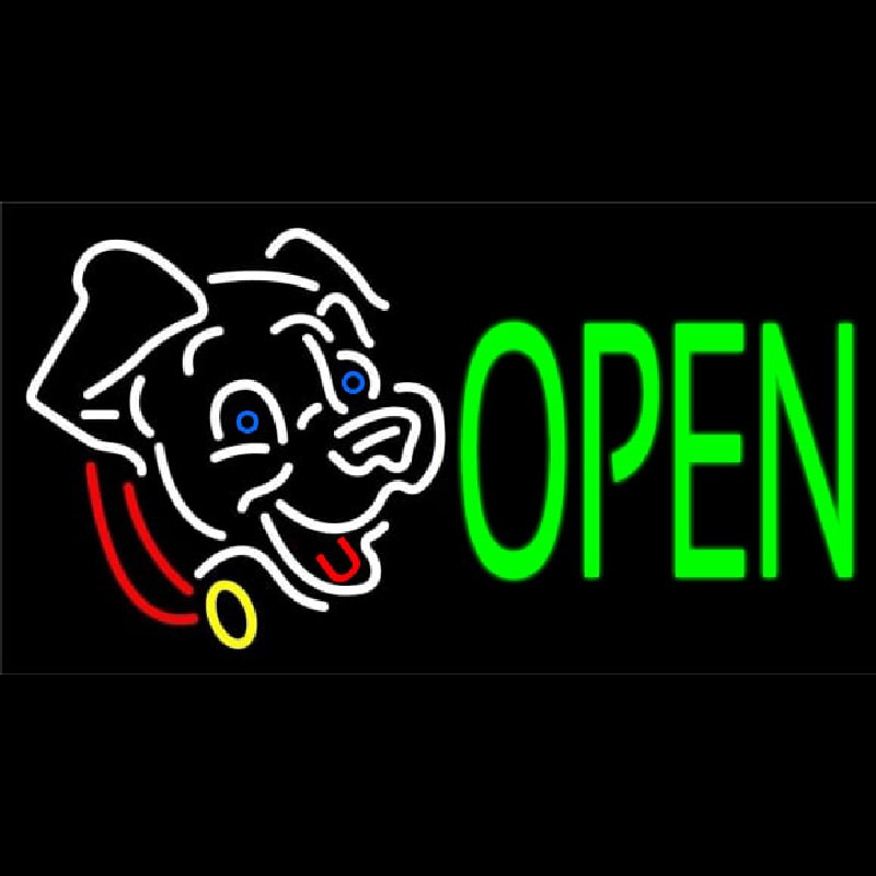 Dog Open 1 Neonskylt