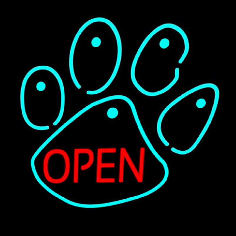 Dog Open Logo 4 Neonskylt