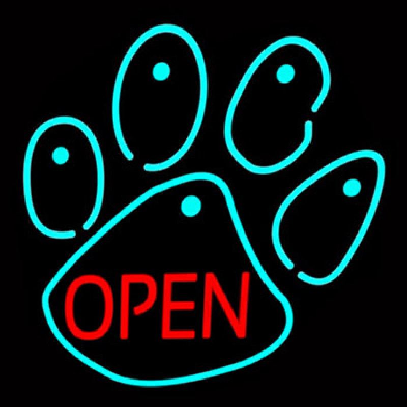 Dog Open Logo Neonskylt