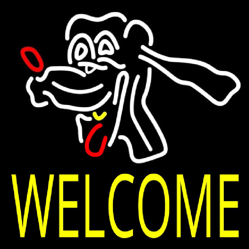 Dog Welcome 2 Neonskylt
