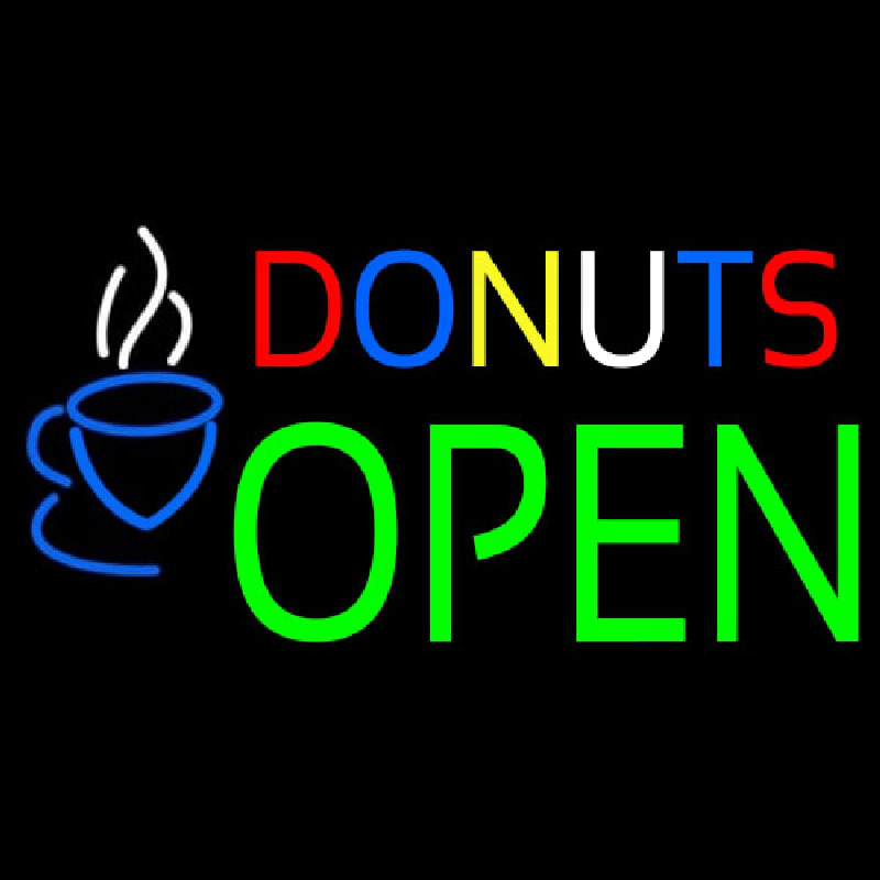 Donuts Open Neonskylt