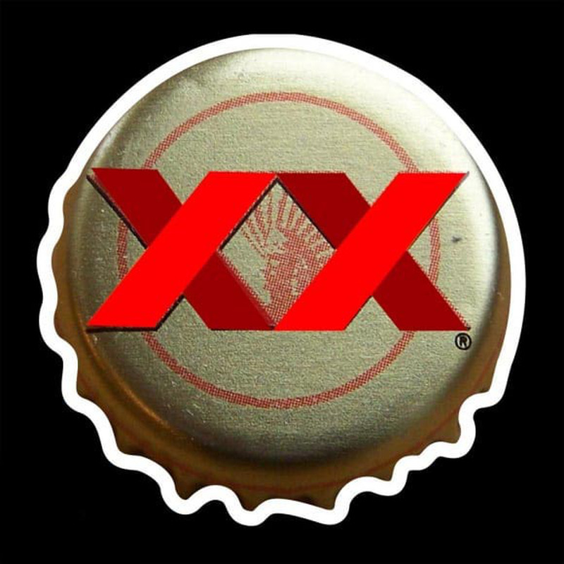 Dos Equis Amber Me ico Bottle Cap Beer Sign Neonskylt