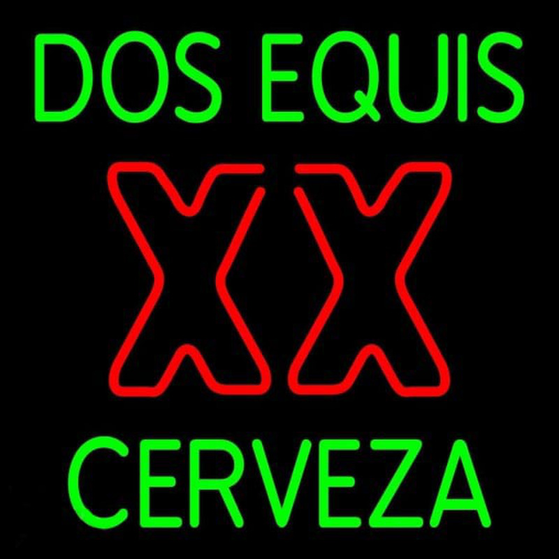 Dos Equis X  Cerveza 24 24 Beer Sign Neonskylt