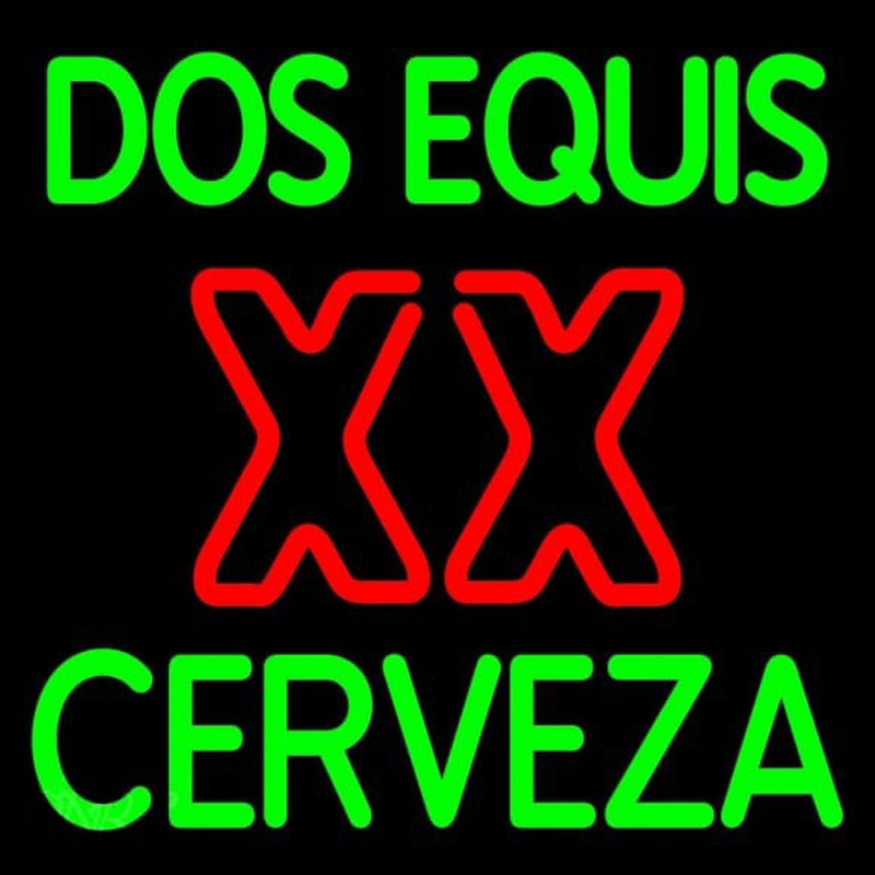 Dos Equis X  Cerveza Beer Sign Neonskylt