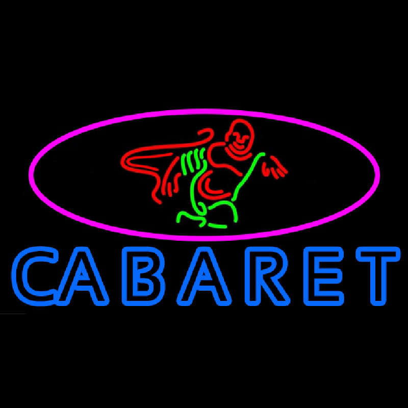 Double Stroke Cabaret Logo Neonskylt