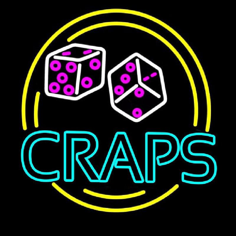 Double Stroke Craps 1 Neonskylt