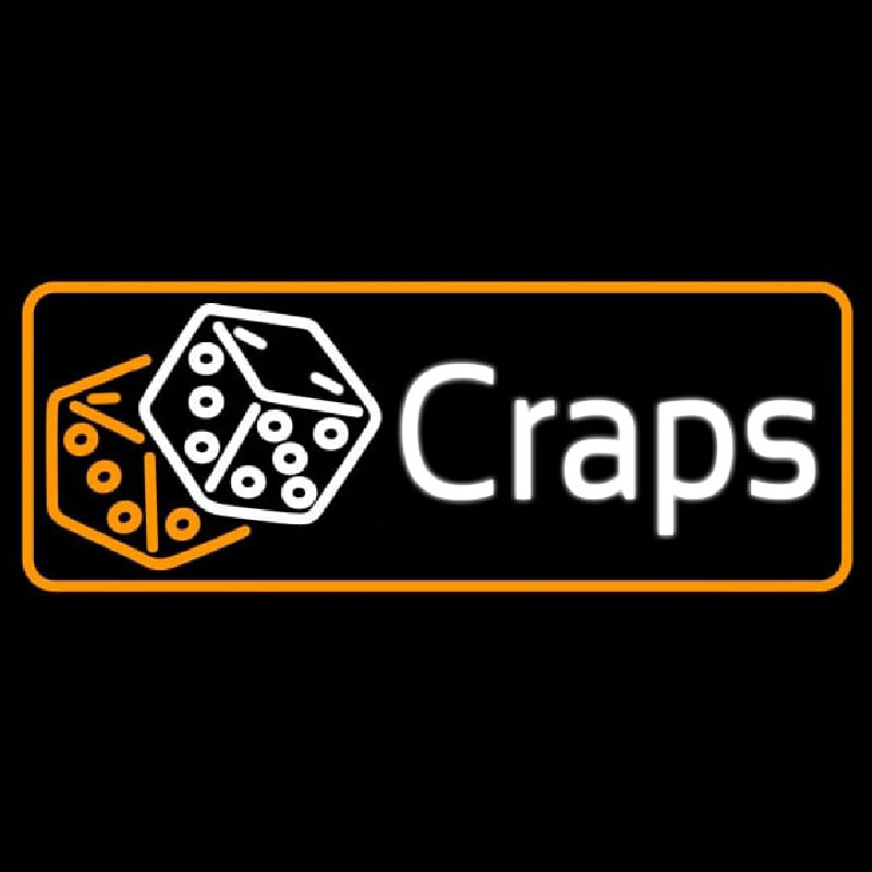 Double Stroke Craps With Dise 3 Neonskylt