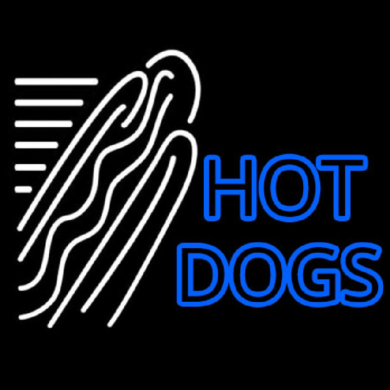 Double Stroke Hot Dogs Neonskylt