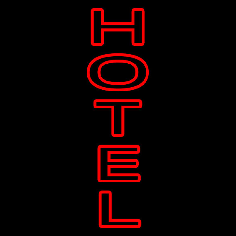 Double Stroke Hotel Neonskylt