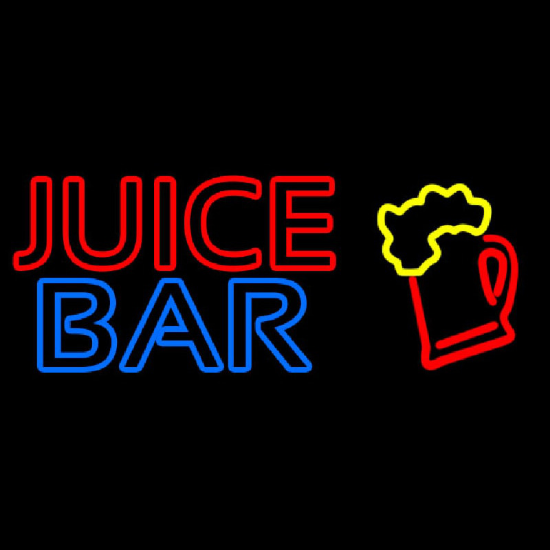 Double Stroke Juice Bar With Grapes Neonskylt