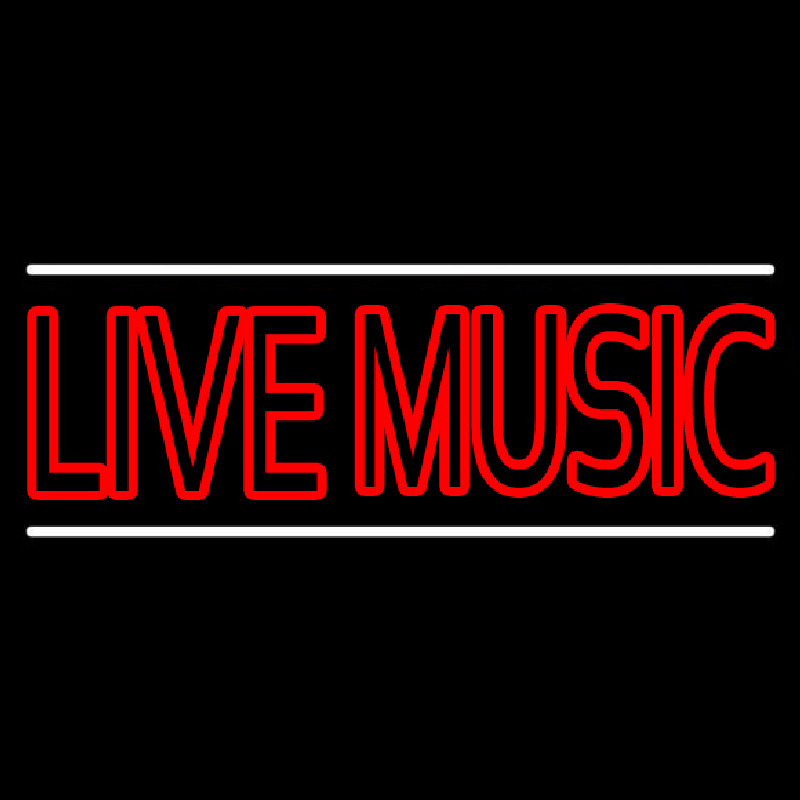 Double Stroke Live Music Neonskylt