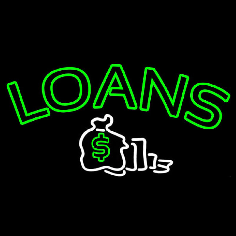 Double Stroke Loans With Logo Neonskylt