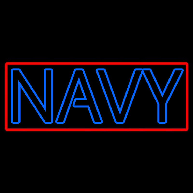 Double Stroke Navy Neonskylt
