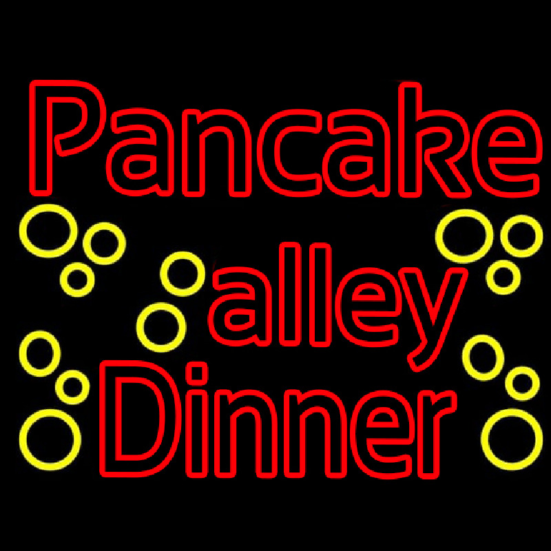 Double Stroke Pancake Alley Dinner Neonskylt