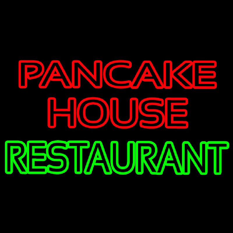 Double Stroke Pancake House Restaurant Neonskylt