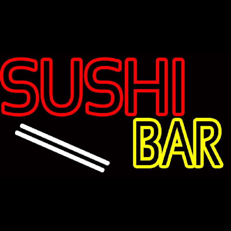 Double Stroke Sushi Bar  Neonskylt