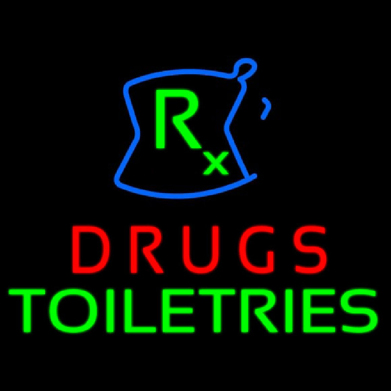 Drugs Toiletries R  Neonskylt