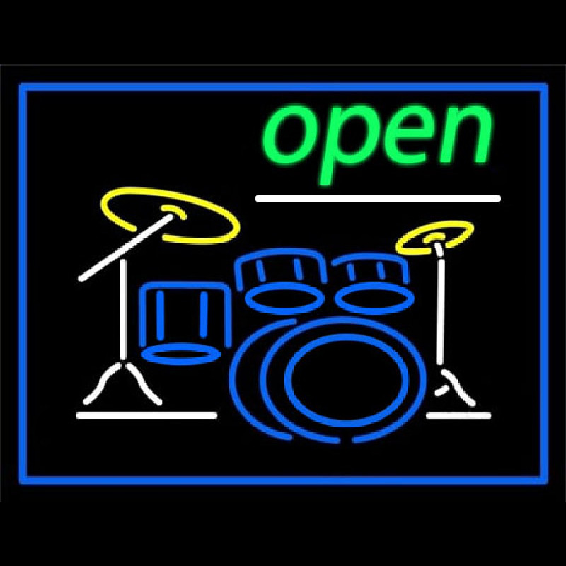 Drum Open Neonskylt