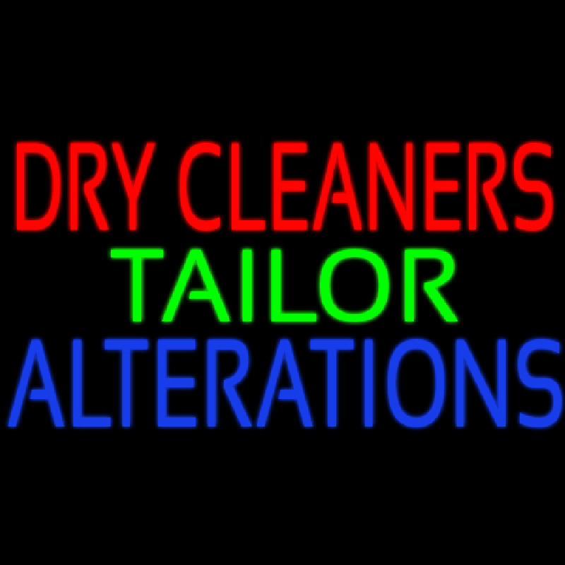 Dry Cleaners Tailor Alterations Neonskylt