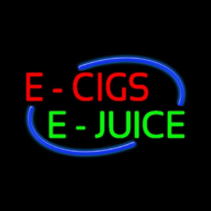 E Cigs E Juice Neonskylt