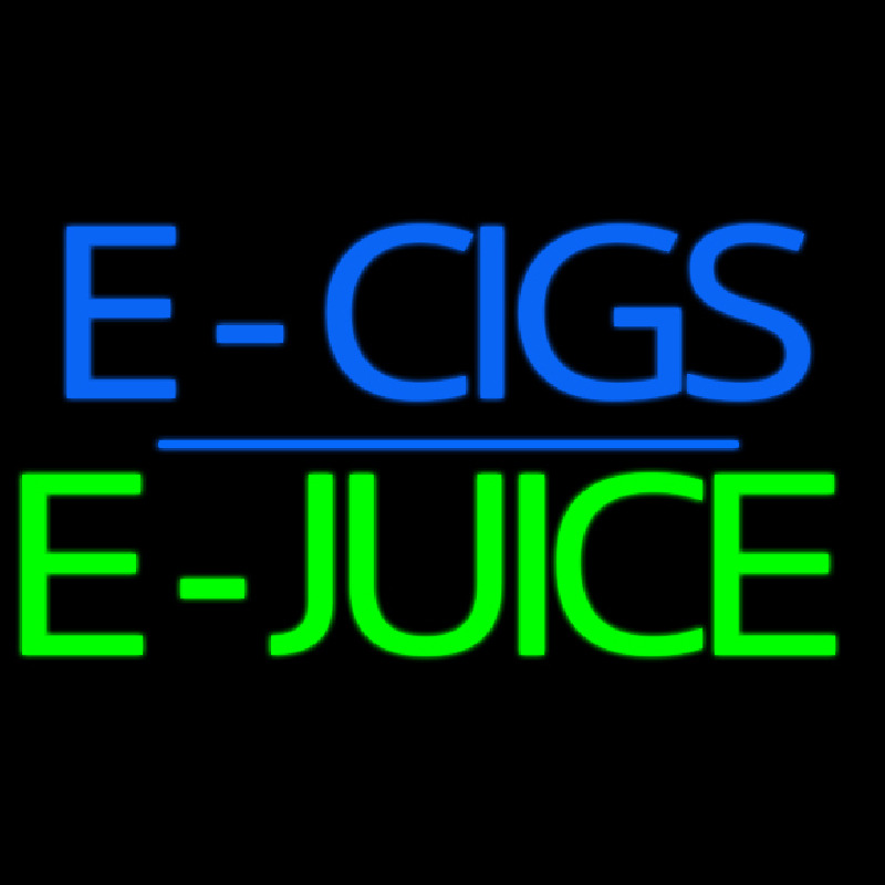 E Cigs E Juice Neonskylt