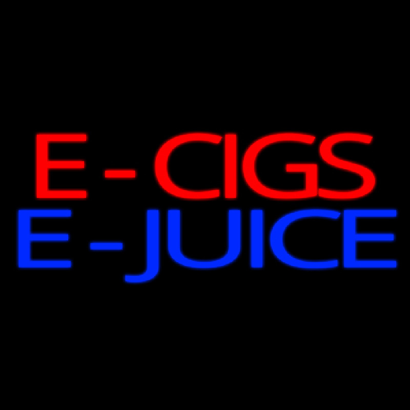 E Cigs E Juice Neonskylt