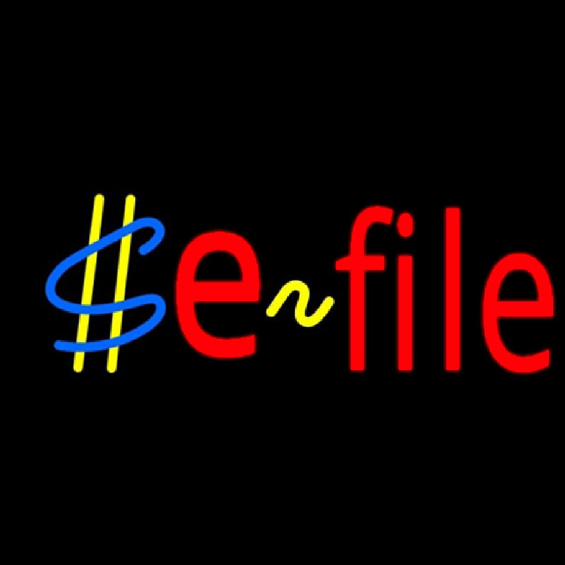 E File Neonskylt
