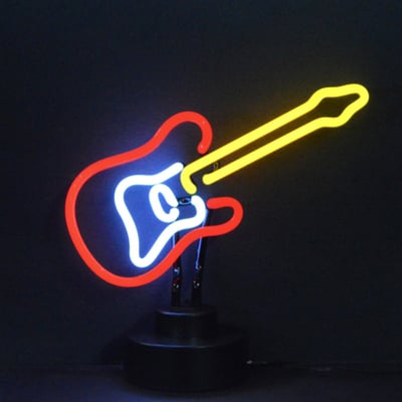 Electric Guitar Desktop Neonskylt