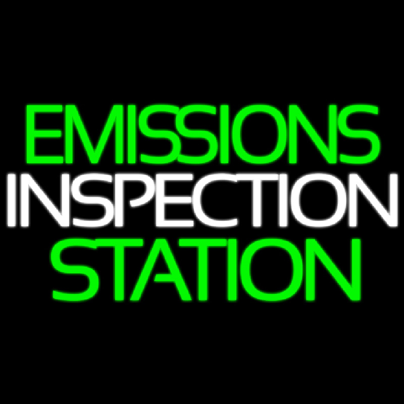 Emissions Inspection Station Neonskylt