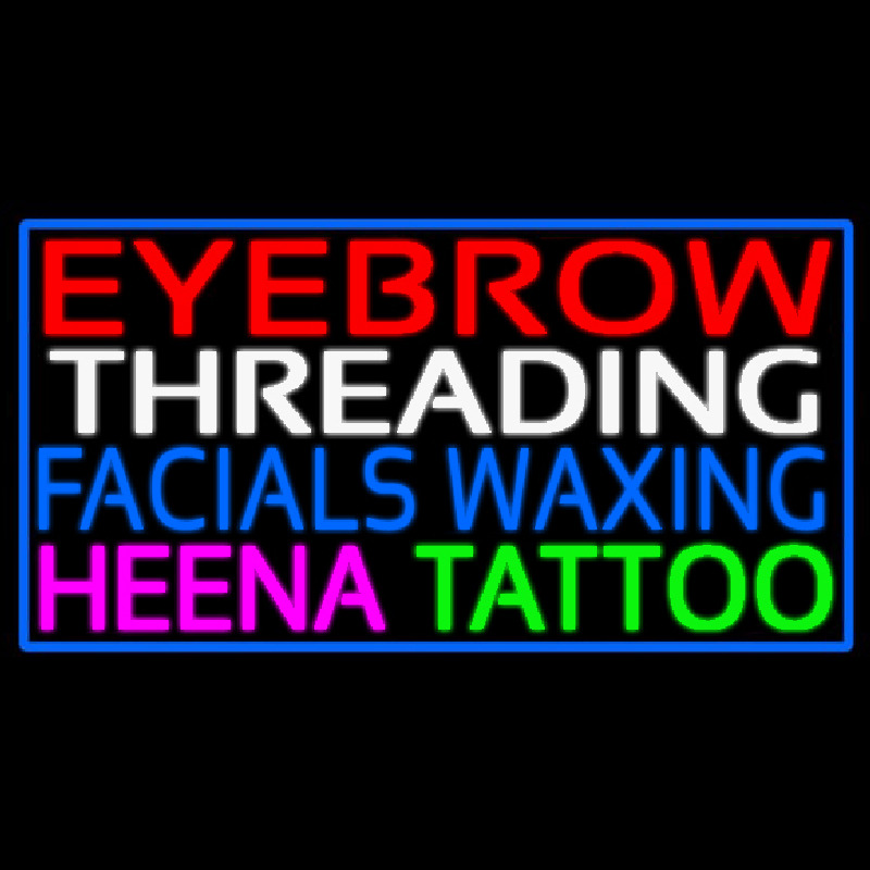 Eyebrow Threading Facials Wa ing Neonskylt