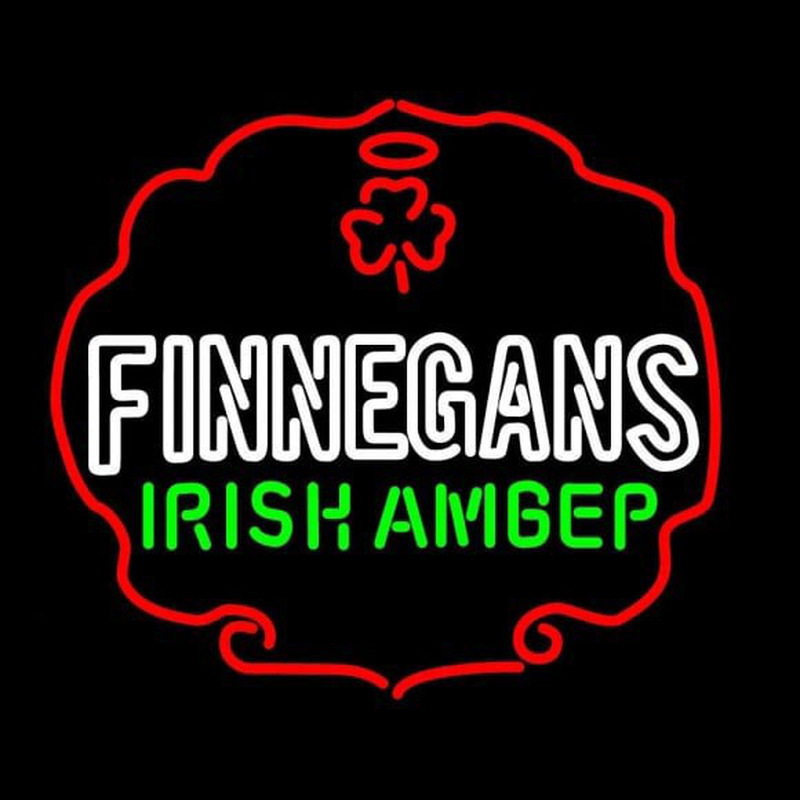 Finnegans Green Logo Beer Sign Neonskylt