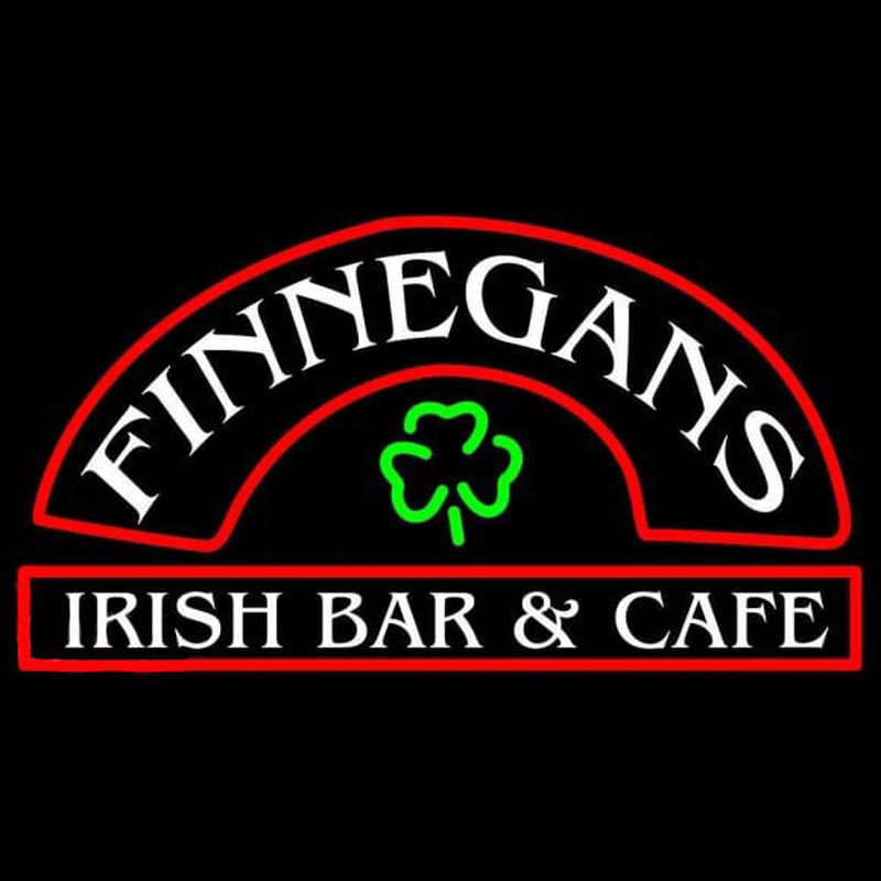 Finnegans Round Te t Beer Sign Neonskylt