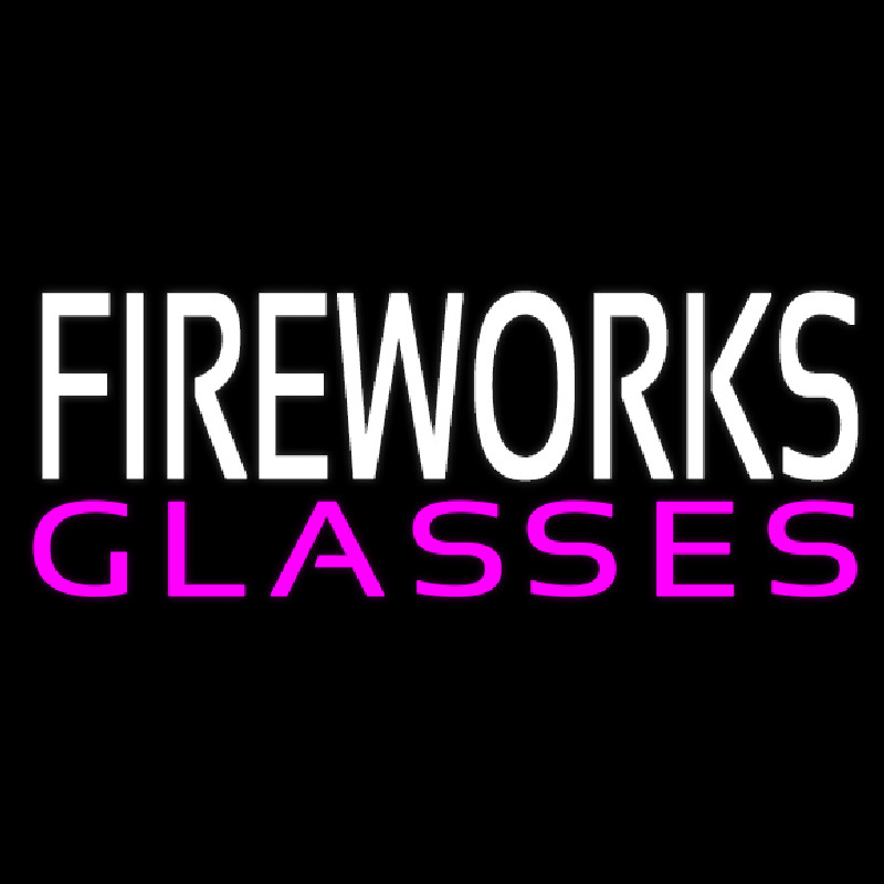 Fire Work Glasses Neonskylt