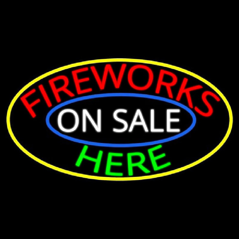 Fireworks On Sale Here Neonskylt