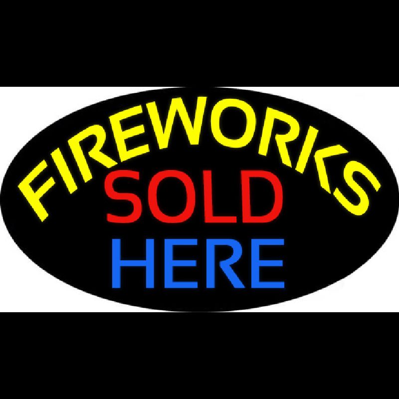 Fireworks Sold Here Neonskylt