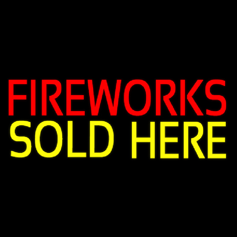 Fireworks Sold Here Neonskylt