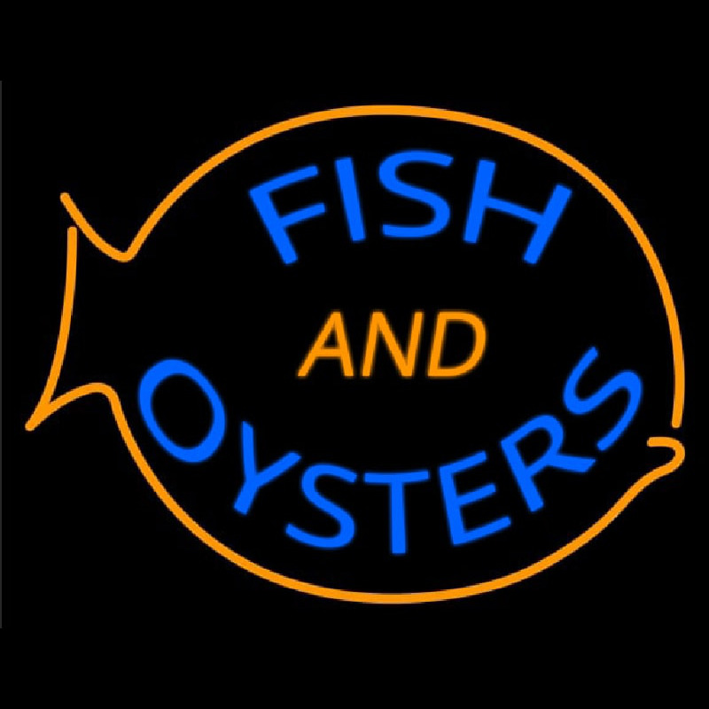 Fish And Oysters Neonskylt
